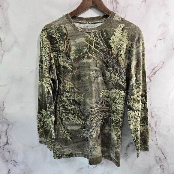 Redhead T Shirt Mens Small Advantage Max 1 Long Sleeve Cotton Camo Grassland - Picture 1 of 11